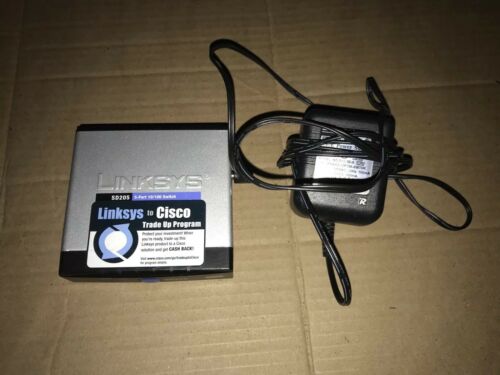 Linksys Sd205 5 Port 10/100basetx Fast Ethernet Switch Version 1.1