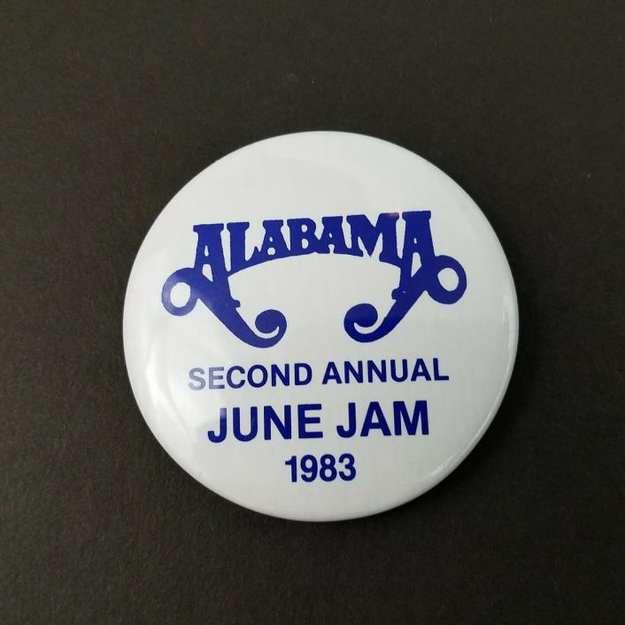 Vtg 1983 2nd Annual Alabama Band June Jam Button Country Music Festival Concert