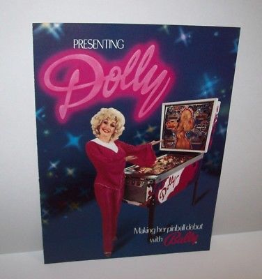 DOLLY PARTON Pinball Machine Flyer Country Music Pop Star Original BALLY 1979