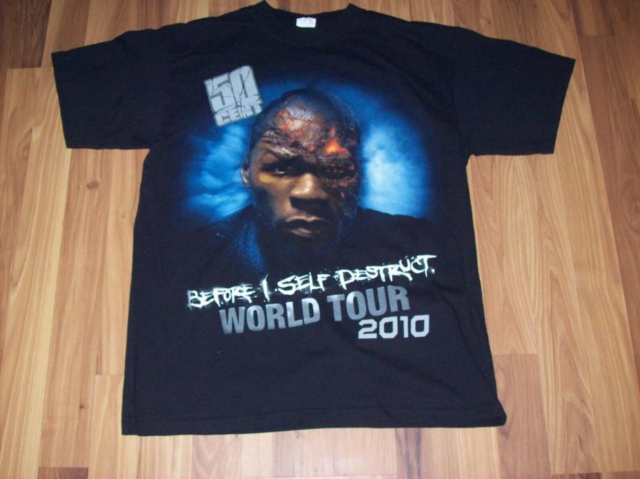 50 Cent Before I Self Destruct World Tour 2010  Concert Graphic T-shirt SZ L