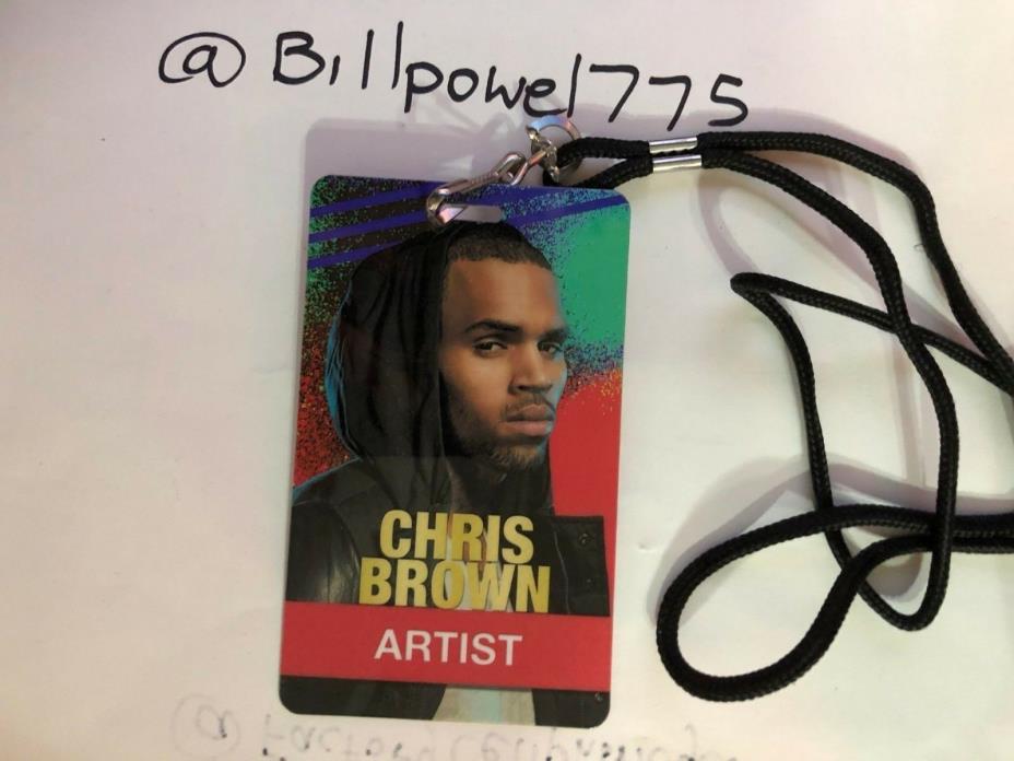 Chris Brown Stage Pass Worn By Chris Brown