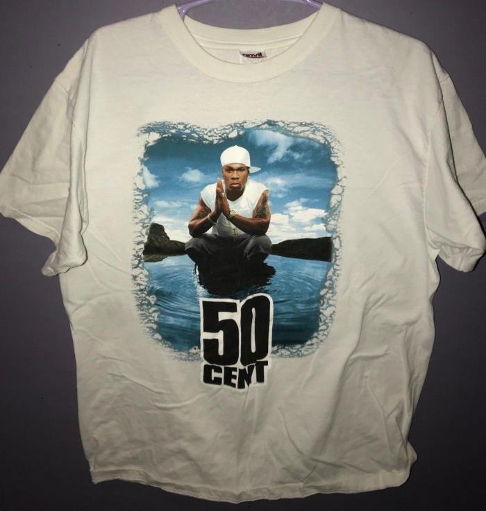 50 Cent 2005 Tour Event Merch T-Shirt Mens Size Large Vintage Rare