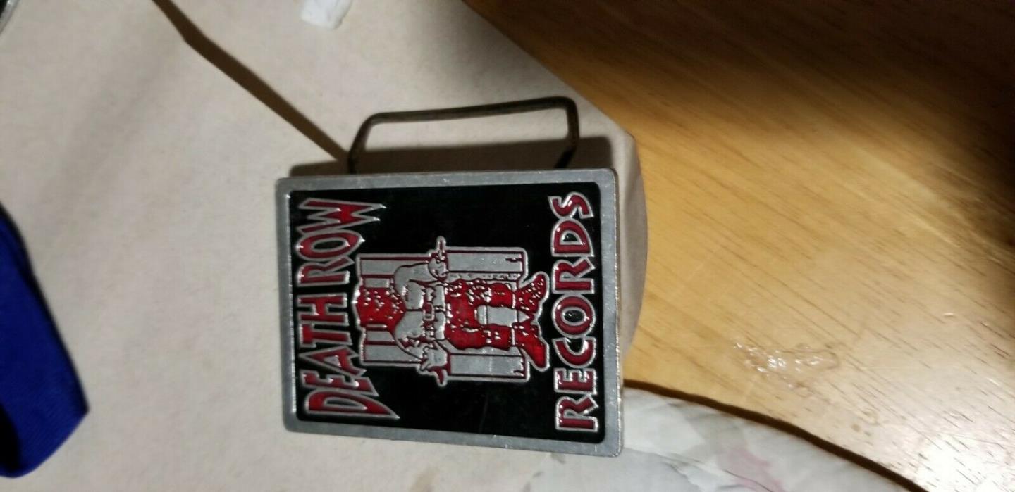 DEATH ROW RECORDS LICENSED BELT BUCKLE OUT OF PRODUCTION FREE SHIPPING