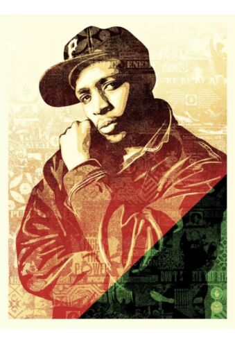 Chuck D Black Steel Shepard Fairey Obey Giant Art Print Poster Public Enemy PE