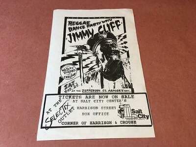 Vintage JIMMY CLIFF HANDBILL -- Flyer for Reggae Dance Party ARMORY, NEW YORK