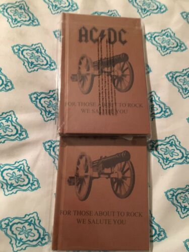 2 Books AC DC For Those About to Rock We Salute You - Mini Notebook Pad - NEW
