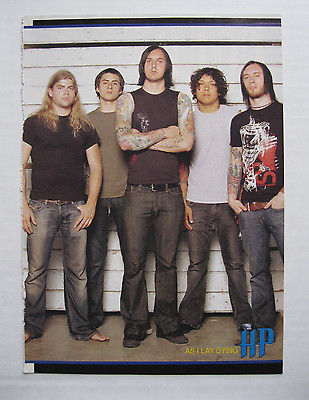 As I Lay Dying Band Magazine Pinup Poster Metalcore Shadows Are Security Metal