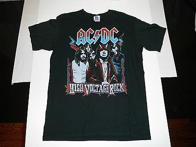 AC DC Shirt size MENS LARGE vintage JUNKFOOD high voltage rock !
