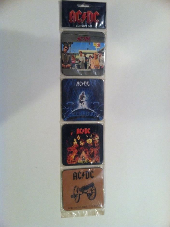 AC DC Heavy Metal Rock Band Album Coaster Set