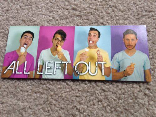 All Left Out Band Sticker New Zealand Powerpop Pop Punk Rock Bumper Promo