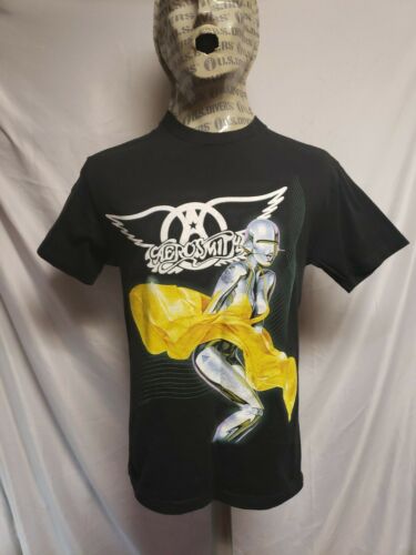 Vintage Aerosmith Just Press Play 2001 World Tour Graphic Band Tee T Shirt Sz M