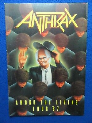 ~~ ANTHRAX  AMONG THE LIVING 1987 TOUR PROGRAM ~ HARD TO FIND! ~~