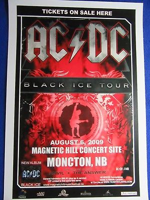 ~~ AC/DC  2009 BLACK ICE TOUR POSTER ~ HARD TO FIND! ~~