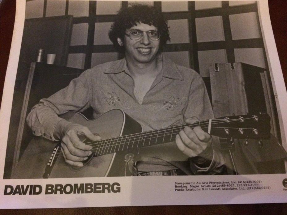 VERY RARE DAVID BROMBERG Promo Photo 1970s 8 x 10 Fantasy Records