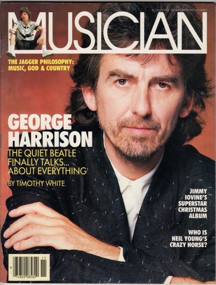 Musician Magazine	November 1987 George Harrison Beatles Neil Young Mick Jagger