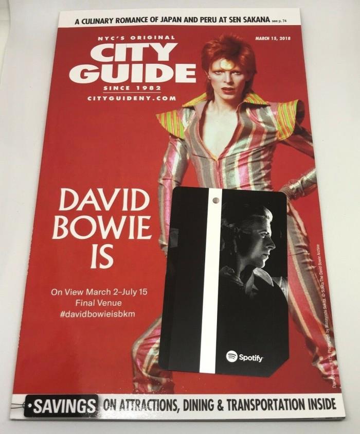 David Bowie super set collectible for fans magazine and New York metro card