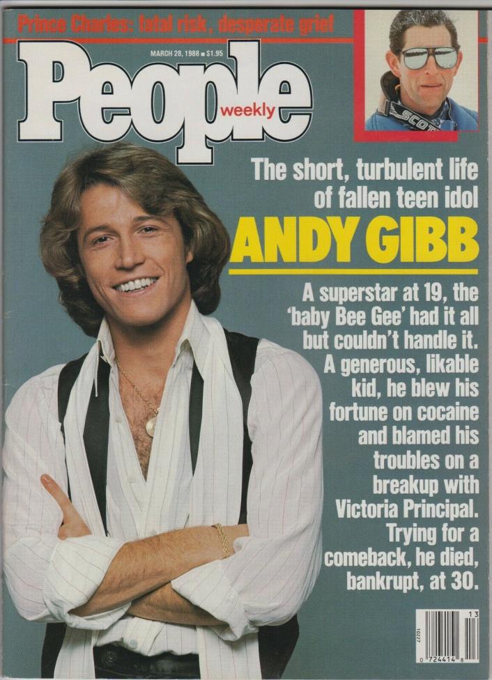 People Magazine March 28 1988 Andy Gibb Ziggy Marley Michael Jackson Prince Char