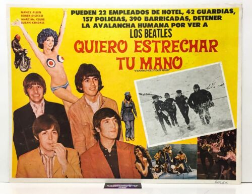 1970s - The Beatles I Wanna Hold Your Hand Mexico 11x14 Movie Lobby Card 1978