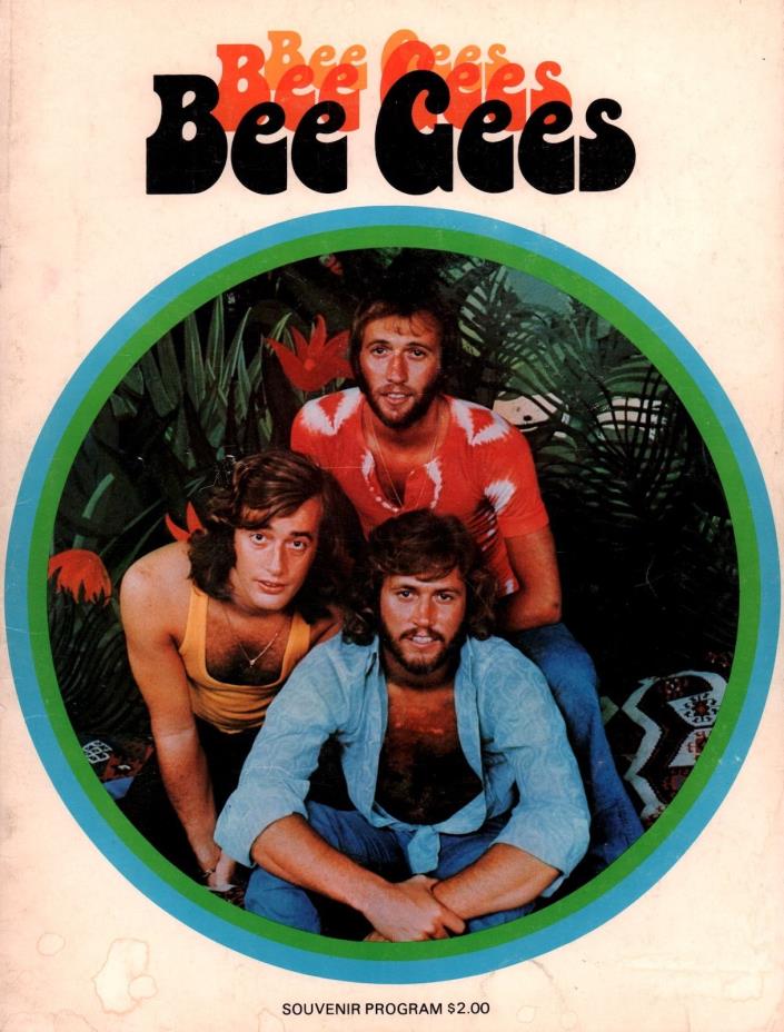 BEE GEES 1974 MR. NATURAL TOUR CONCERT PROGRAM BOOK / BARRY GIBB / VG 2 EX