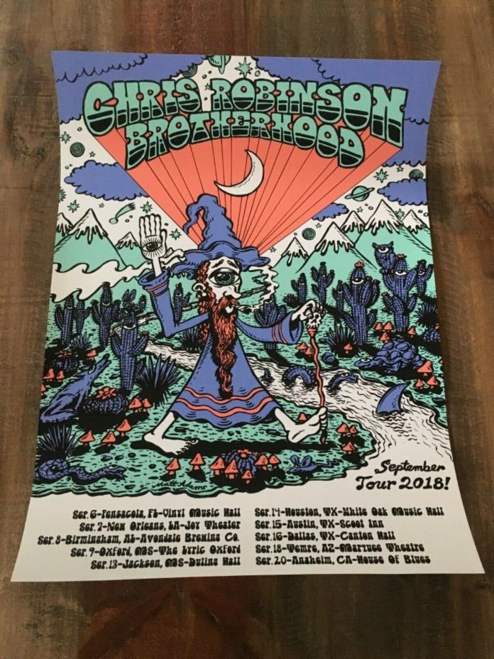 Chris Robinson Brotherhood - September 18 tour poster - black crowes