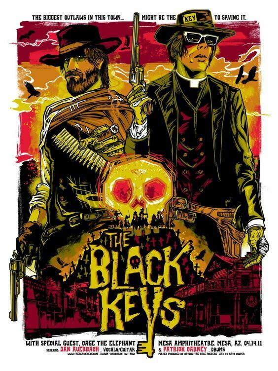 Black Keys Concert Poster Mesa Arizona  FRIDGE Magnet 2.5