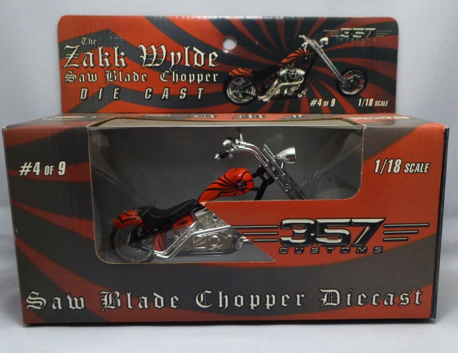 Zakk Wylde 357 Customs 1/18 Scale Saw Blade Chopper Diecast RARE