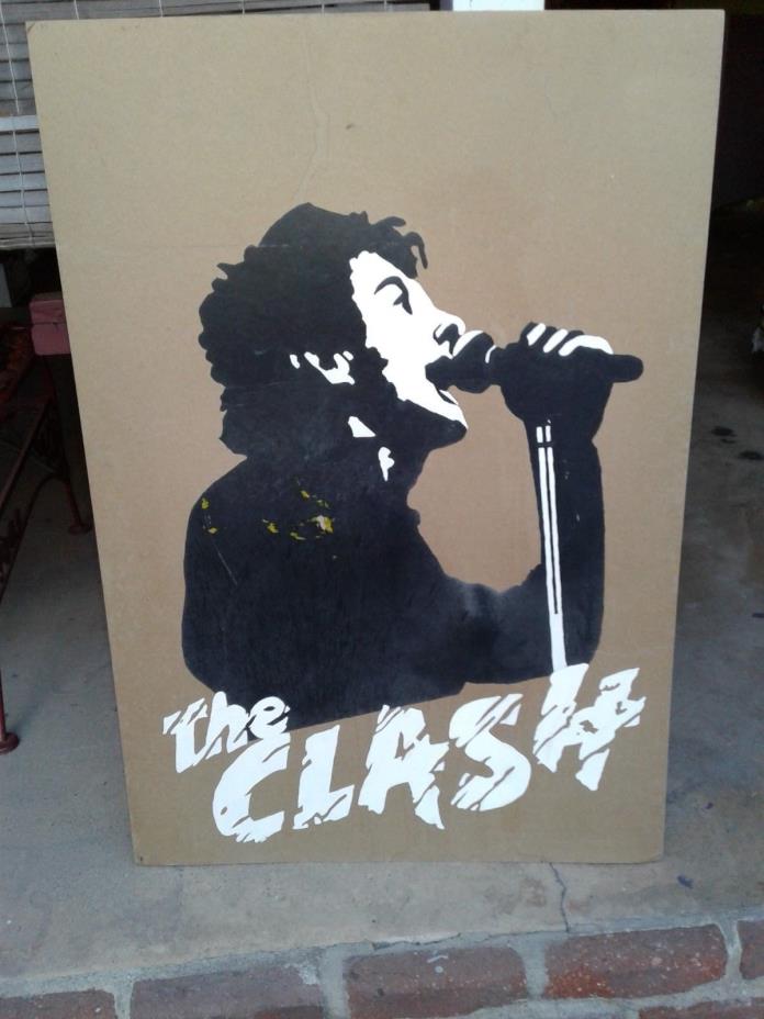 The Clash Original Art Poster Joe Strummer 1977 Punk London Calling