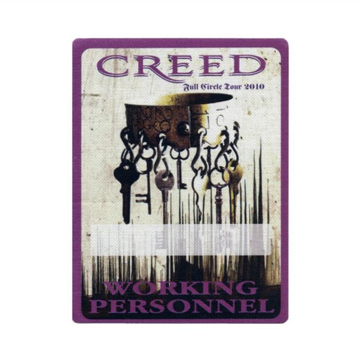 Creed authentic Working 2010 tour Backstage Pass
