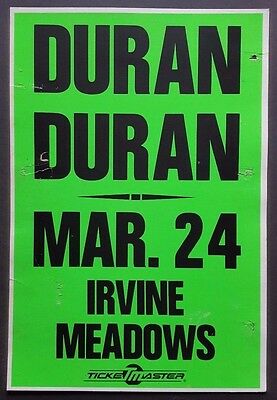 DURAN DURAN Original Concert Poster 1989 Robert Palmer Missing Persons NEW WAVE