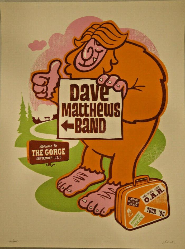 Dave Matthews Band Gorge Amphitheatre George, WA 9/1,2,3/2006 Event Poster