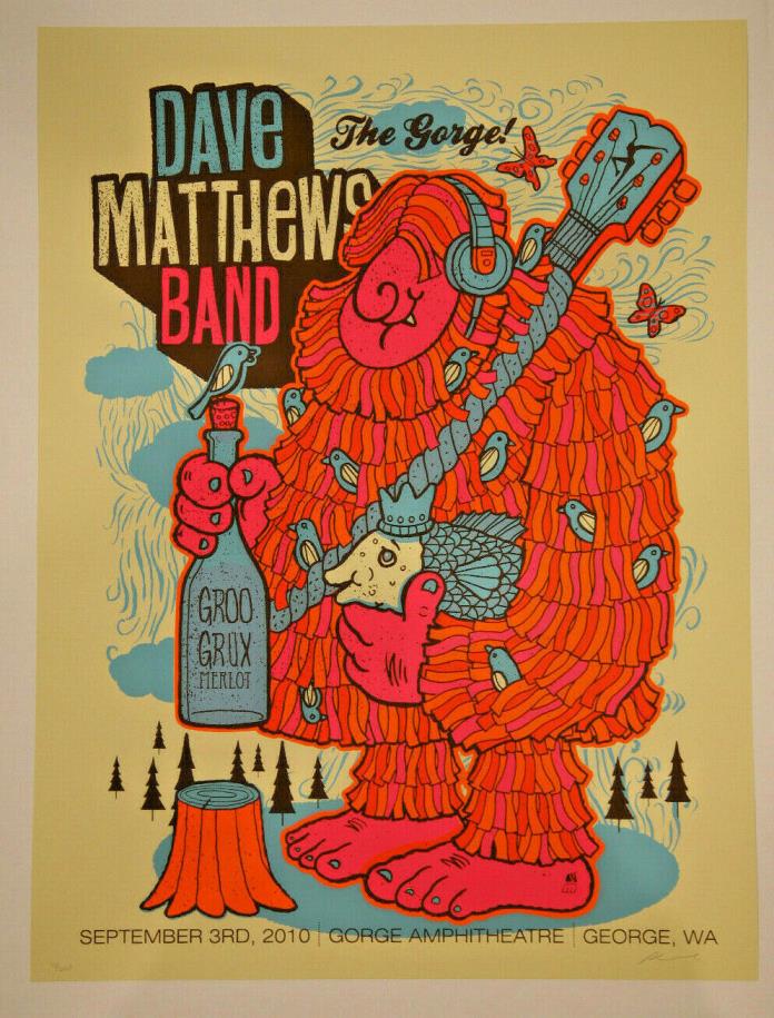 Dave Matthews Band Gorge Amphitheatre George, WA 9/3/2010 Event Poster