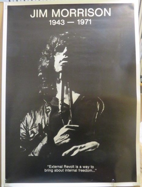 Jim Morrison B&W Closeup with quote on bottom of poster Brand New Condition