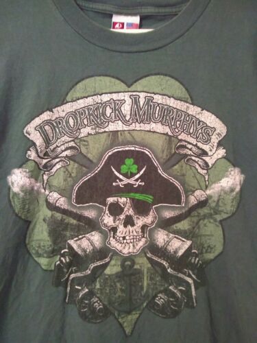 Dropkick Murphys T-Shirt 2XL Pirate Shamrock Cannons DKM