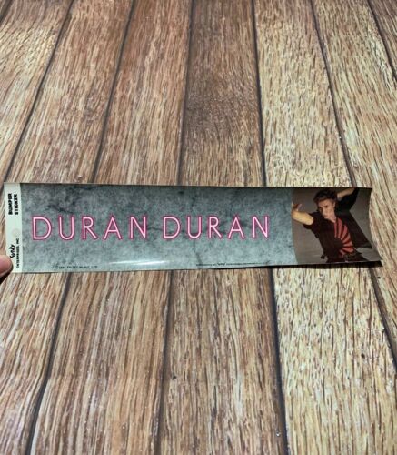 Vintage 1984 Duran Duran Band Gray Bumper Sticker John Taylor 80s Rock NOS New