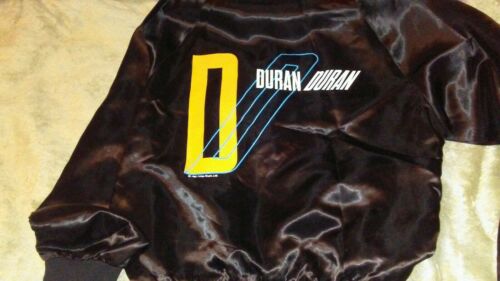 Vtg NWOT 1983 DURAN DURAN black Satin Jacket S small tour concert coat 80's