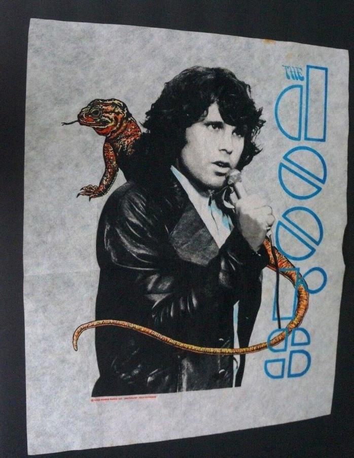 Vintage 1990 THE DOORS Jim Morrison Iconic Felt Image with Lizard 16x20 Display