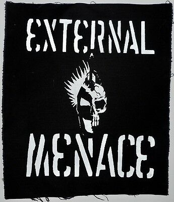 EXTERNAL MENACE - Skull / Punk Face - 1 Col. Back Patch - 12.5x14