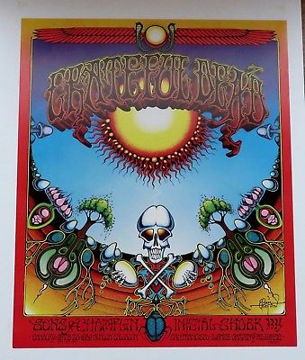 Aoxomoxoa Pristine First Printing Poster of Grateful Dead Signed by Rick Griffin