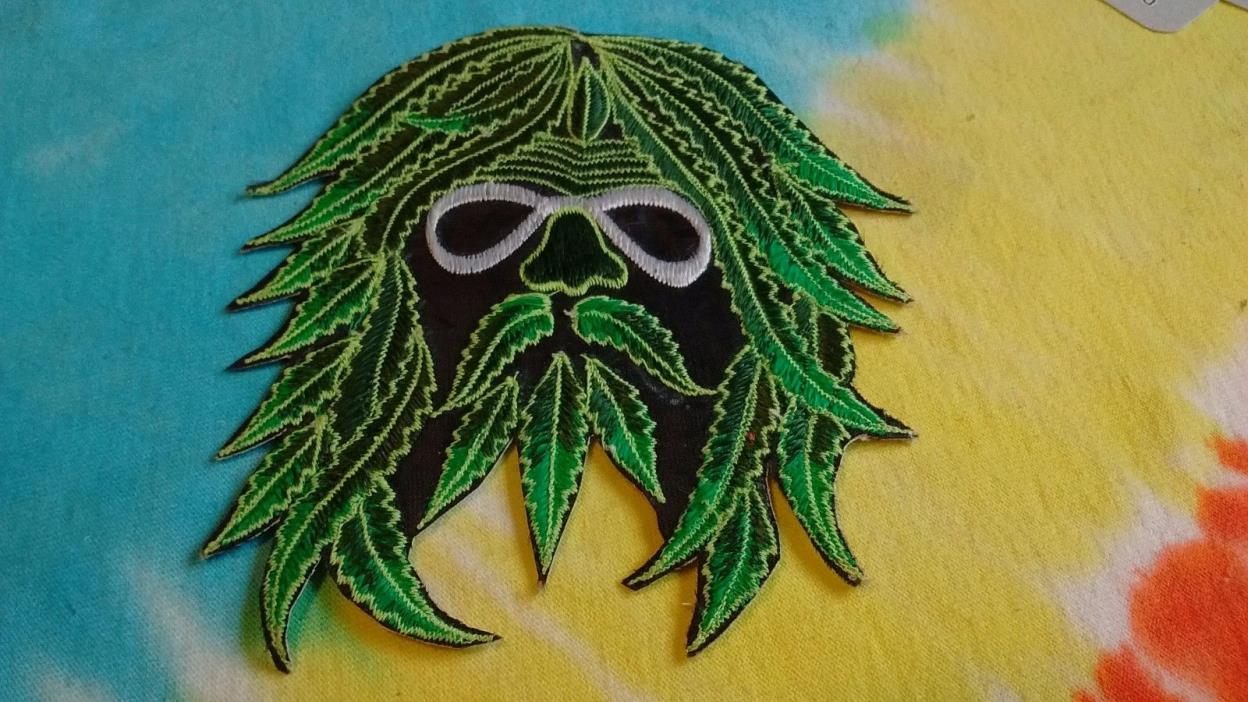 Hippie Green Weed Man 5 Inch Patch
