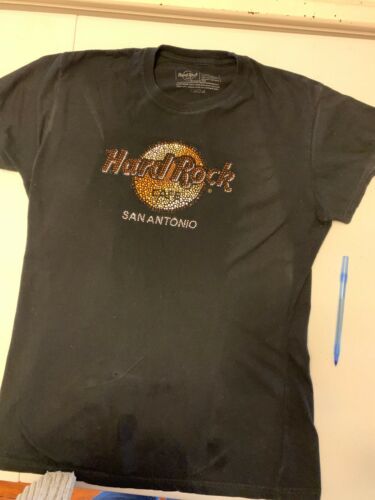 Hard Rock Cafe Womens San Antonio Tx.Tee/T-Shirt Black Size X-Large