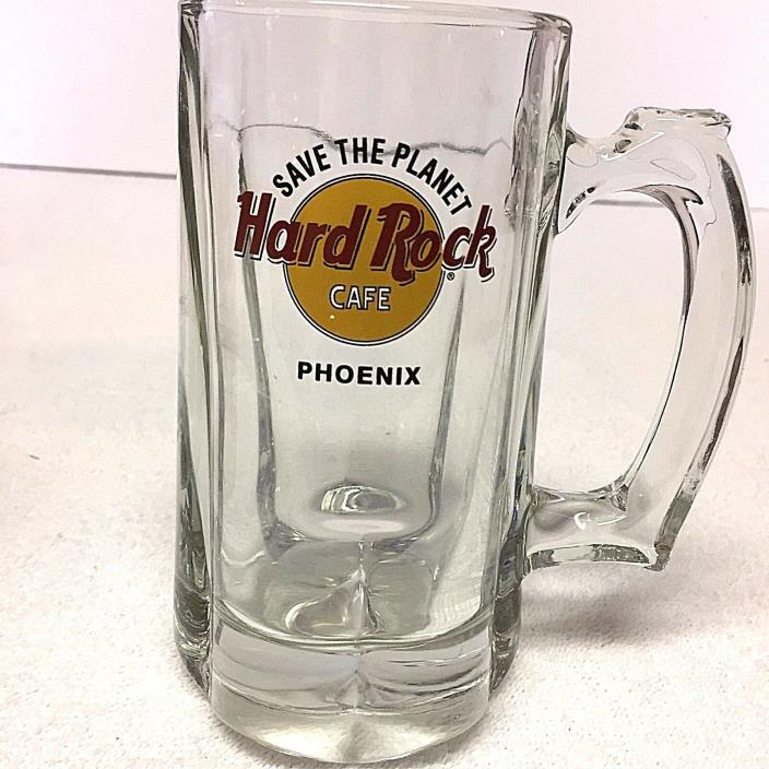 Hard Rock Cafe Beer Mug Glass Save The Planet Phoenix