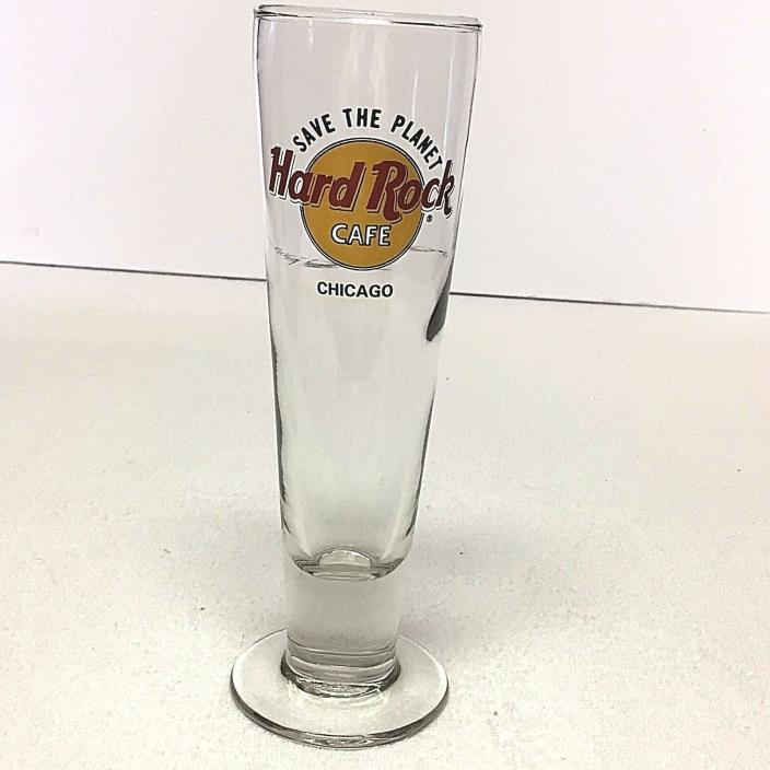 Hard Rock Cafe Beer Pilsner Glass  Chicago  Save the Planet