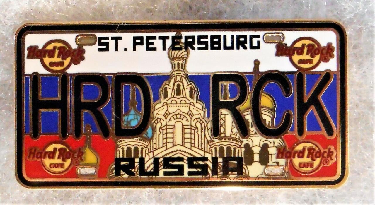 HARD ROCK CAFE ST PETERSBURG RUSSIA LICENSE PLATE SERIES PIN # 99543