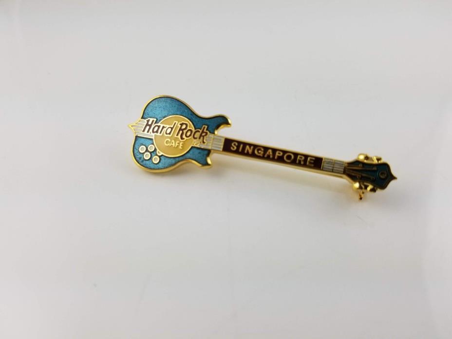 HRC Hard Rock Cafe Singapore Guitar Shape Pin