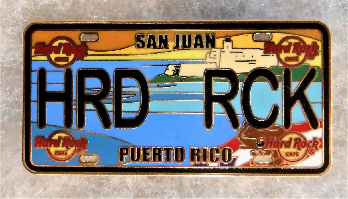 HARD ROCK CAFE SAN JUAN PUERTO RICO LICENSE PLATE SERIES PIN