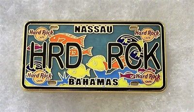 HARD ROCK CAFE NASSAU BAHAMAS LICENSE PLATE SERIES PIN # 88055