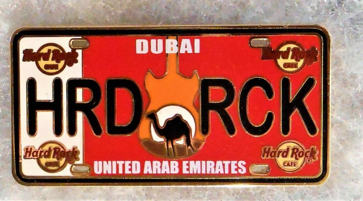 HARD ROCK CAFE DUBAI UNITED ARAB EMIRATES LICENSE PLATE SERIES PIN # 84573