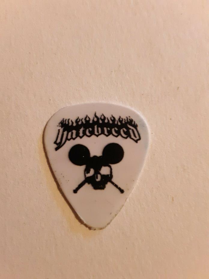 Hatebreed White Guitar Pick Disney Florida Frank Concert used