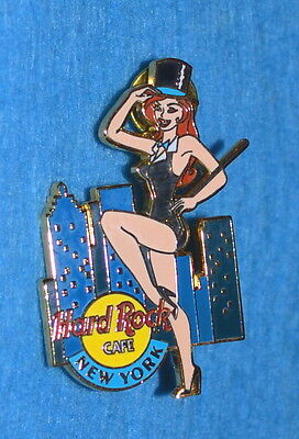 HARD ROCK CAFE 2001 New York Dancing Cabaret Redhead with Top Hat Pin (no. 6466)