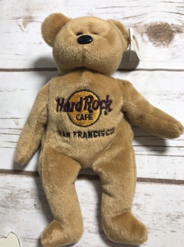 HARD ROCK Cafe Boston Classic Tan Brown Teddy Bear Isaac Beara /Tags Collectible